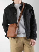 Leather Flandres Crossbody Bag Etrier Brown flandres EFLA729M-vue-porte