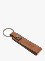 Leather Flandres Keychain Etrier Brown flandres EFLA7850-vue-porte