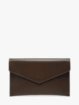 Large Leather Paddock Clutch Bag Etrier Brown paddock EPAD075L