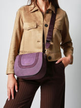 Sac Bandoulire M Lasso Cuir Etrier Violet lasso ELAS152M-vue-porte