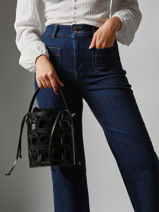 Sac Seau Epona Cuir Etrier Noir epona EEPO136M-vue-porte