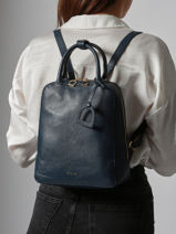 Backpack Tradition Leather Etrier Blue tradition ETRAB37S-vue-porte