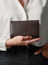 Medium Leather Tradition Wallet Etrier Brown tradition ETRA095M-vue-porte