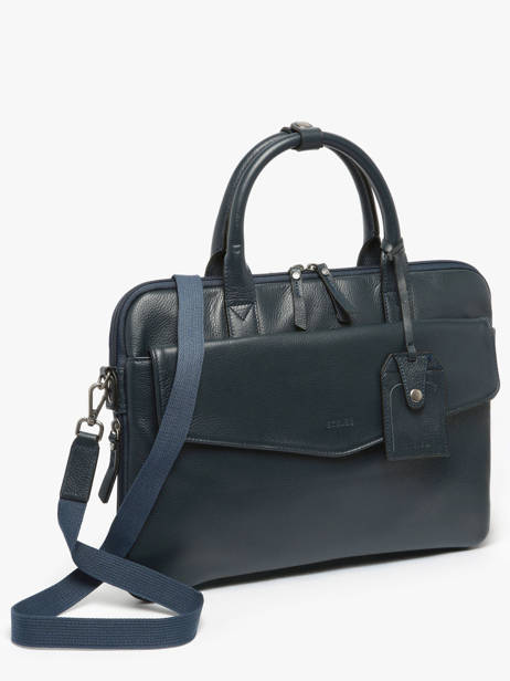 Porte-documents Flandres Cuir 1 Compartiment + Pc 15'' Etrier Bleu flandres EFLA8241 vue secondaire 2