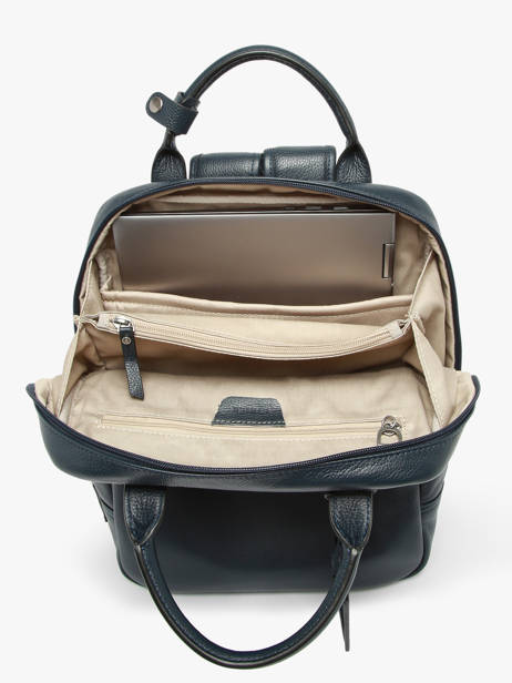 Sac à Dos Business Flandres 1 Compartiment Cuir Etrier Bleu flandres EFLA8271 vue secondaire 3