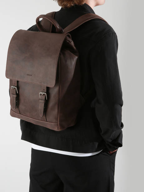 Sac à Dos Spider Business 1 Compartiment Etrier Marron spider ESPI8191 vue secondaire 1